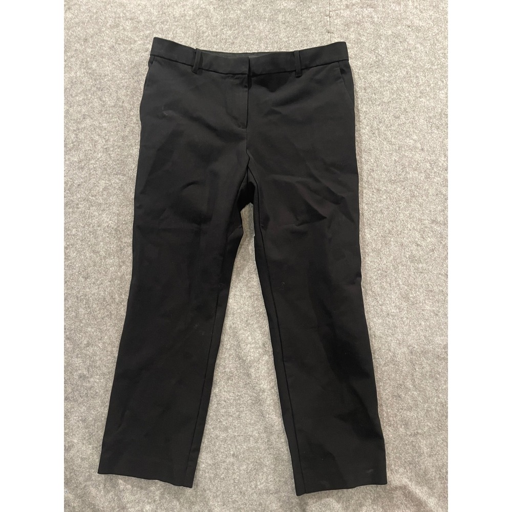 Ann Taylor Womens Black Dress Pants Straight Leg Trousers Size 10 Office Wear